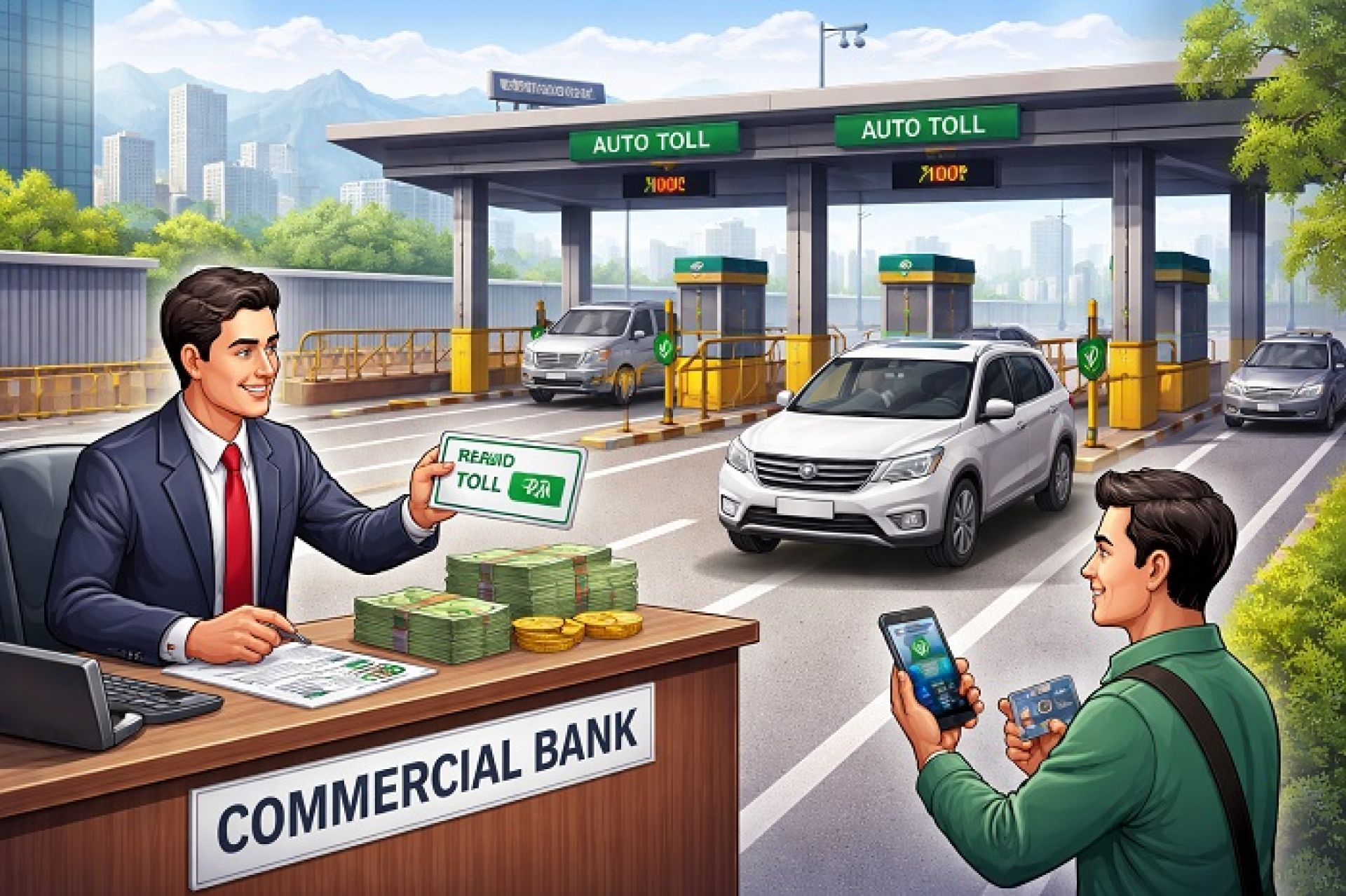 सडक शुल्कमा डिजिटल क्रान्तिः वाणिज्य बैंकको ‘प्रिपेड ट्याग’ बाटै स्वतः काटिनेछ टोल शुल्क  